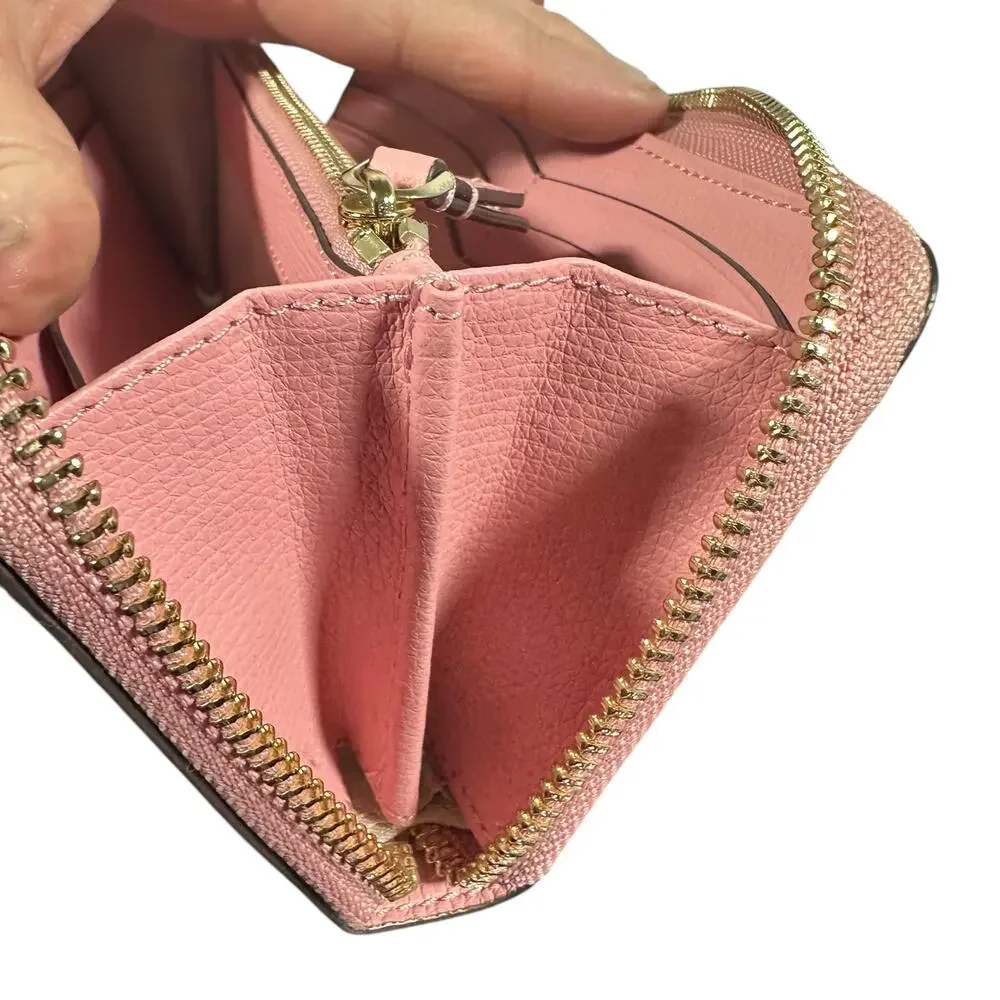 Kate Spade New York Pink Leather Zip Around Wallet